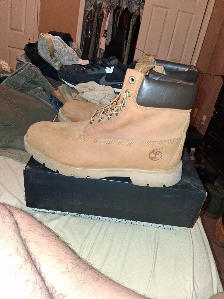 Pair Of Timberland Construction Boots For Sale