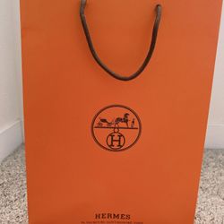 Brand New Large Hermes Paper Bag L12W4H17.5 Inch