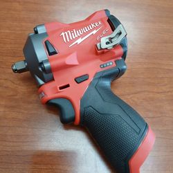 Milwaukee New 3/8" Stubby Impact Wrench 12M Fuel Brushless 