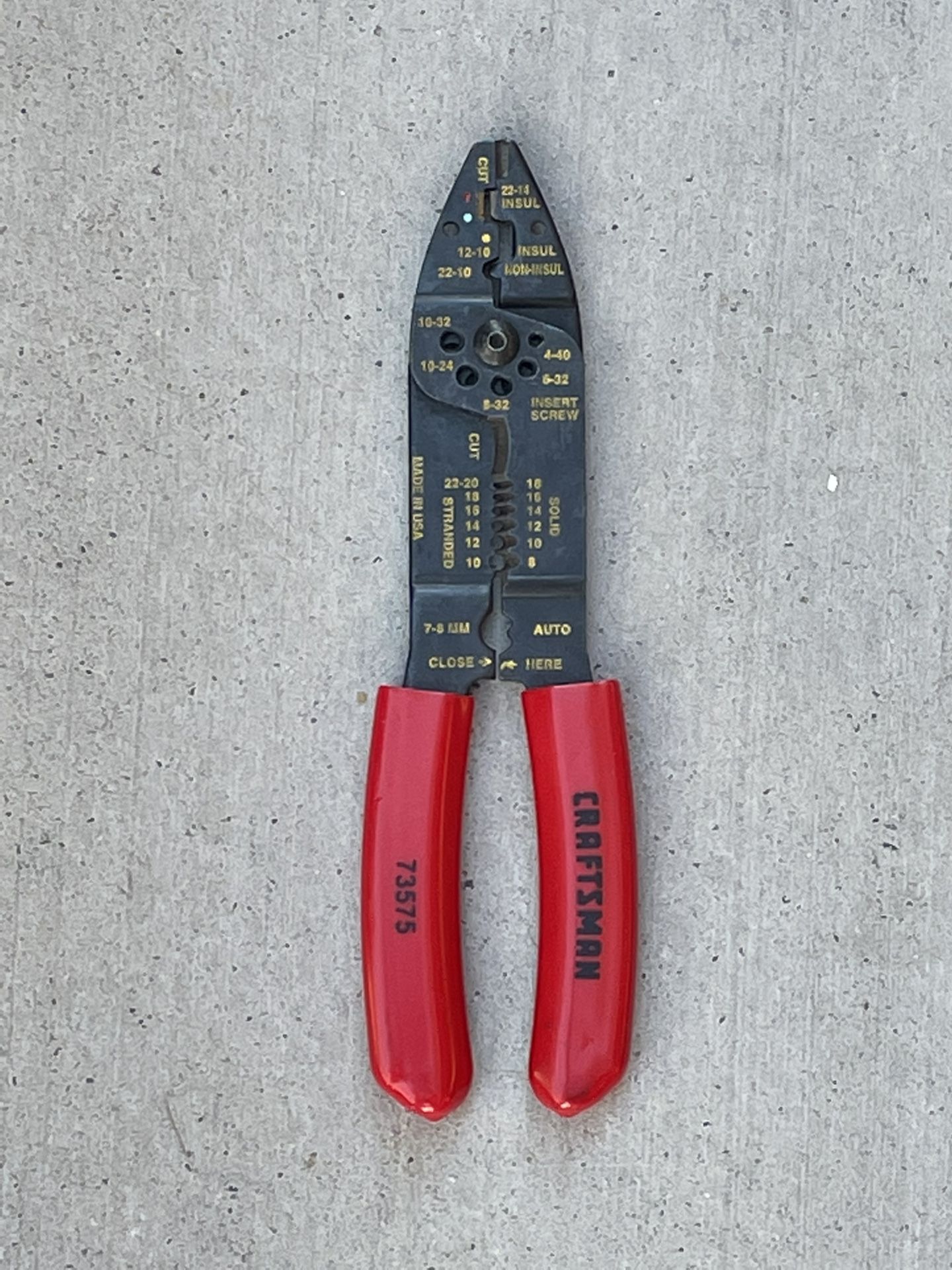 Craftsman 73575 Wire Cutter / Stripper Crimper Pliers USA