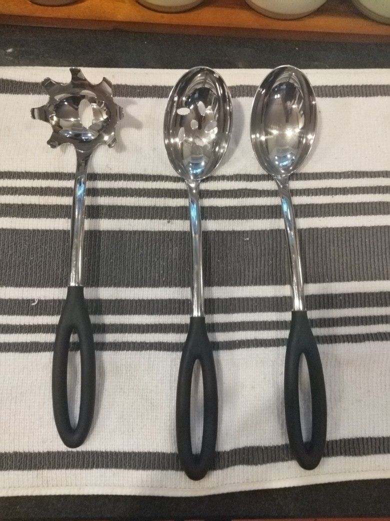 Set Of 3 Stainless Steel Cooking Utensils