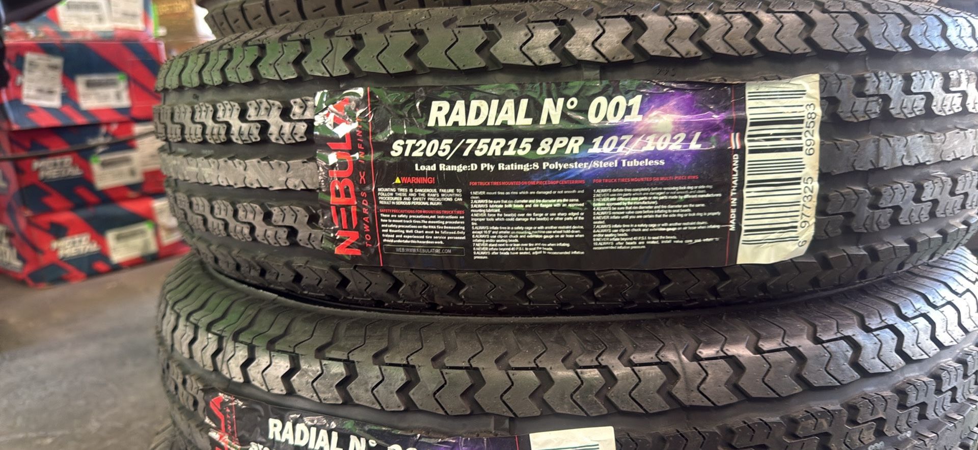 New Set St Tires 205/75/15