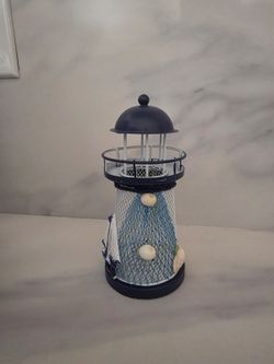 6" Metal Lighthouse Figurines – Nautical Beach Coastal Decor – 2 for $5