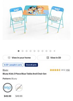 Bluey 3 Piece Table and Chair Set