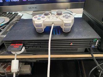 PS2 Fat Console 750GB Hard Drive A/V Cord Power Cord 1 Controller 8GB  Free McBoot Memory