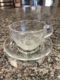 Glass Teacups and saucers