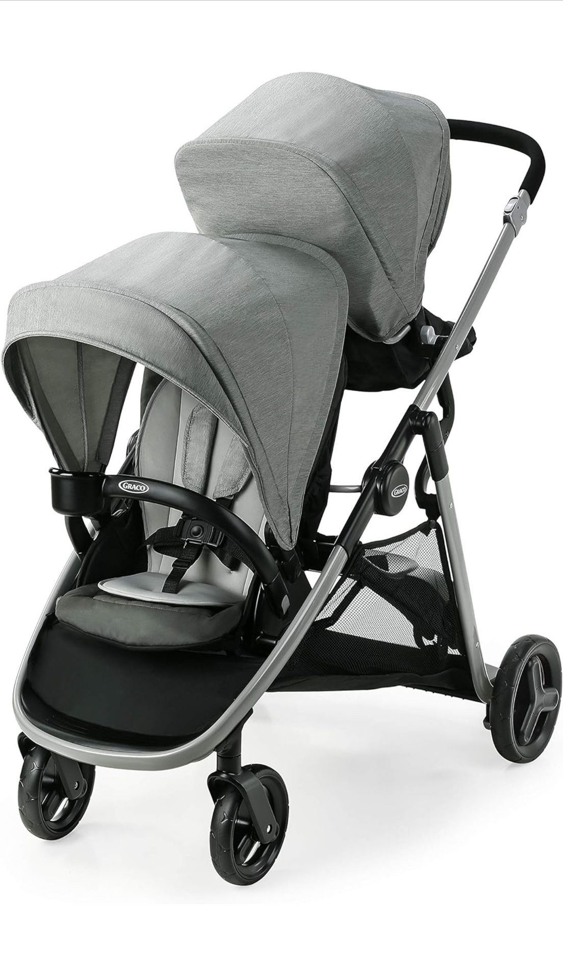 Graco Ready2Grow LX 2.0 Double Stroller Features Bench Seat and Standing Platform Options, Clark. (NEW IN BOX)