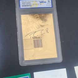 Barry Bonds Signed Gold Plated