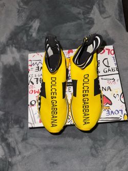 Dolce & Gabbana Sorrento Sock Sneakers Yellow