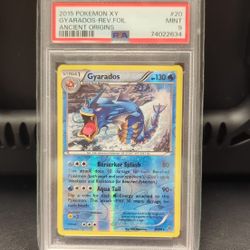 2015 Pokémon XY Gyarados Reverse Foil Ancient Origin Psa9