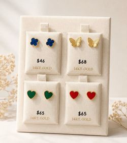 14k Gold Studs Earrings