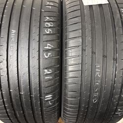 2 Tires 285 45 21 Michelin Pilot Sport 4 Suv High Tread