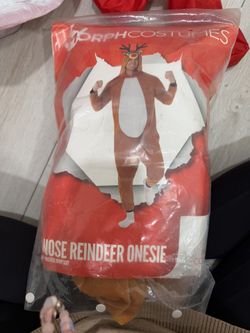 Nose Reindeer Onesie Costume Halloween Christmas 