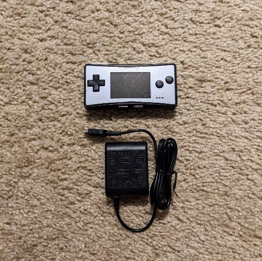 Gameboy Micro Silver Black Console OXY-001 GBM w/ Faceplate & Charger for Sale in Valley, AZ OfferUp