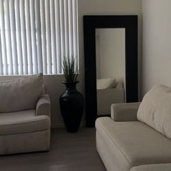 Black ikea standing mirror