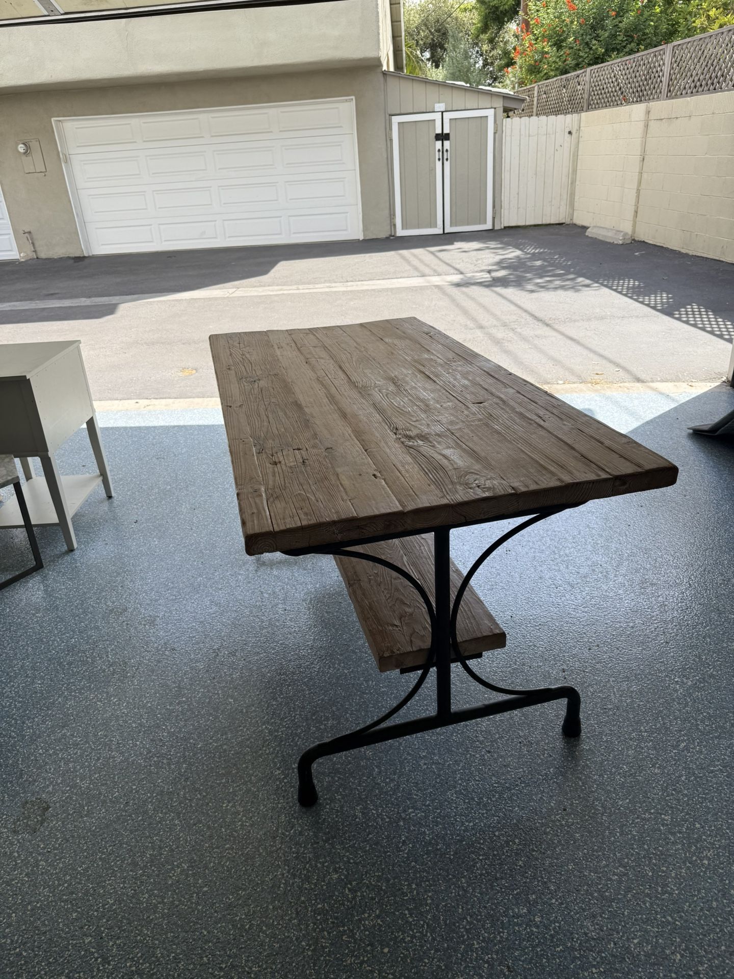 Rustic wood dining table $300