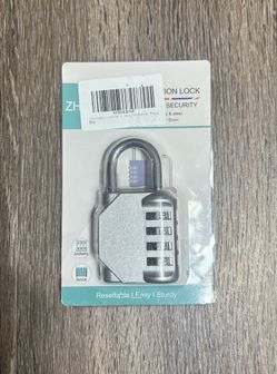 Combination Lock 4 Digit Re-settable 