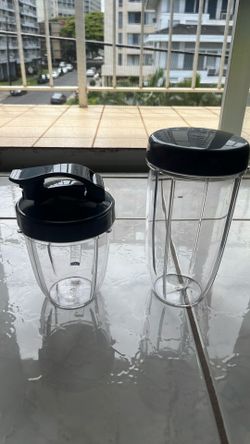 2 X nutri bullet cups with cover