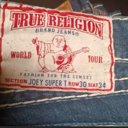True Religion Brand Jeans World Tour Section Joey Super T Row Seat 34
