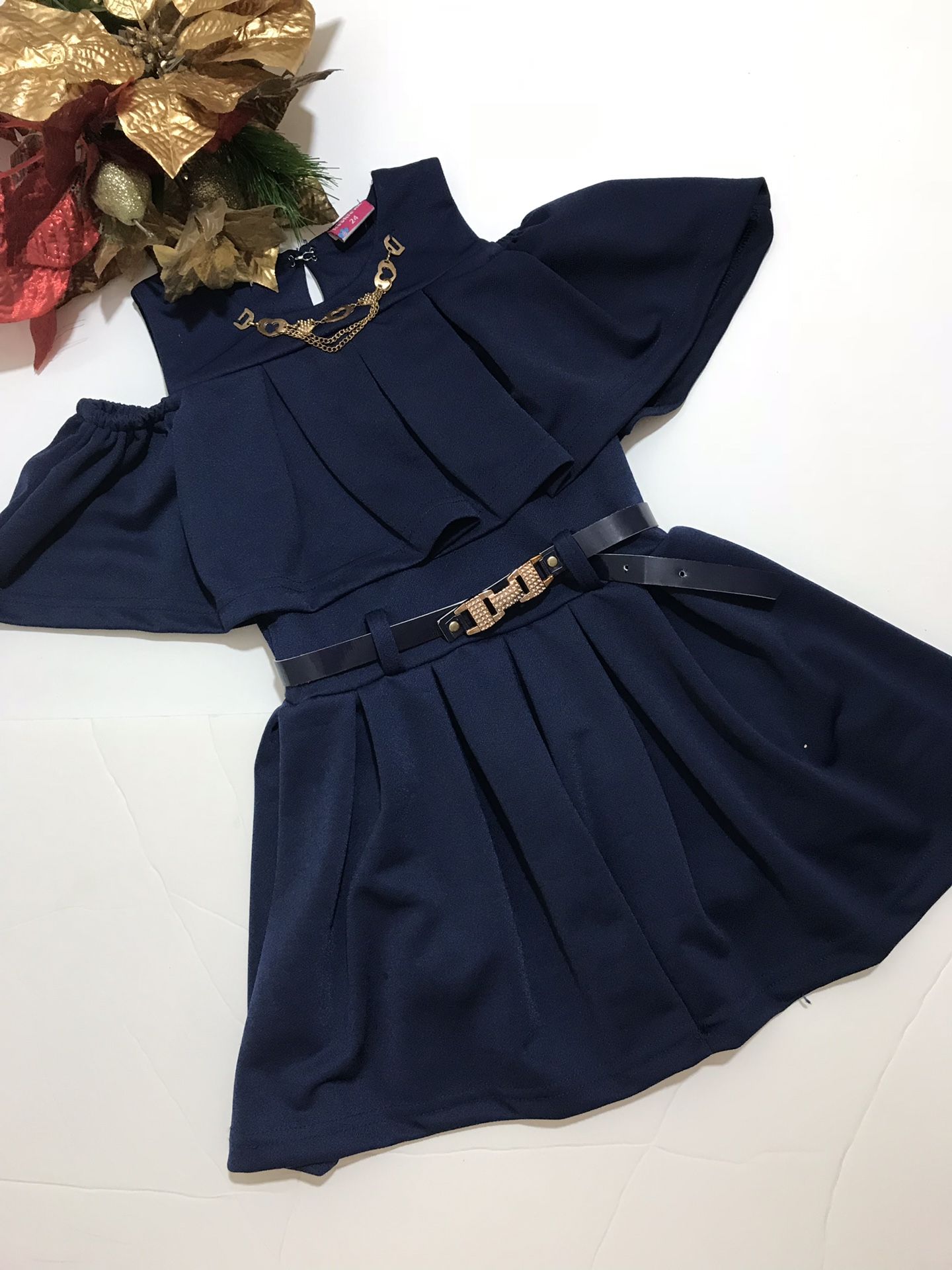 Great quality 4-5t navy blue dress new