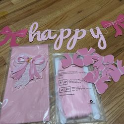 Bow Birthday Decorations 