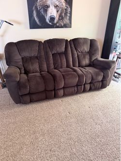 Tall backed reclining sofa