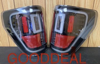 #OT44 2021-2023 Ford F-150 Full LED Black Tail Light Pair 