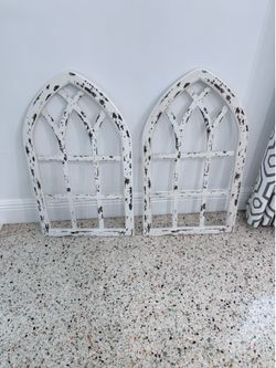 Rustic arch wall decor- set of 2
