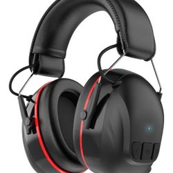 Bluetooth 6.0 Hearing Protection Headphones with 120H Working Time, 30dB SNR, Superior Stereo Sound Quality, Larger Buttons for Easy Operation, Safety