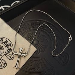 cross chain with silver cross pendant