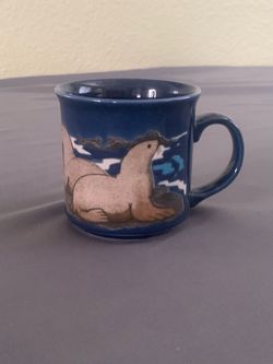 Vintage Mara Mexico Stoneware Seal Coffee Mug - 16 oz Handcrafted