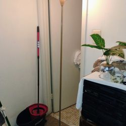 Tall Metal Floor Lamp Plastic Shade Pickup Only Cash 