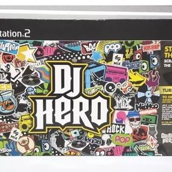 RARE! DJ HERO Game Bundle PlayStation 2 PS2 Turntable Kit 