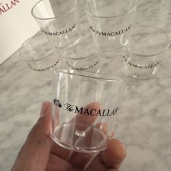The Macallan Shot Glass Set Hard Thick Plastic Set of 6