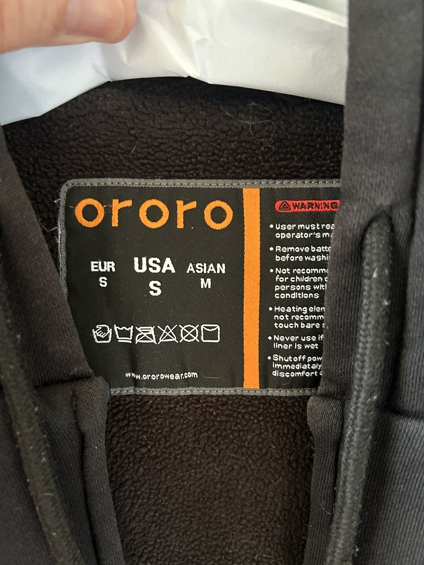 ORORO Heated Jacket (hoodie) (Small)