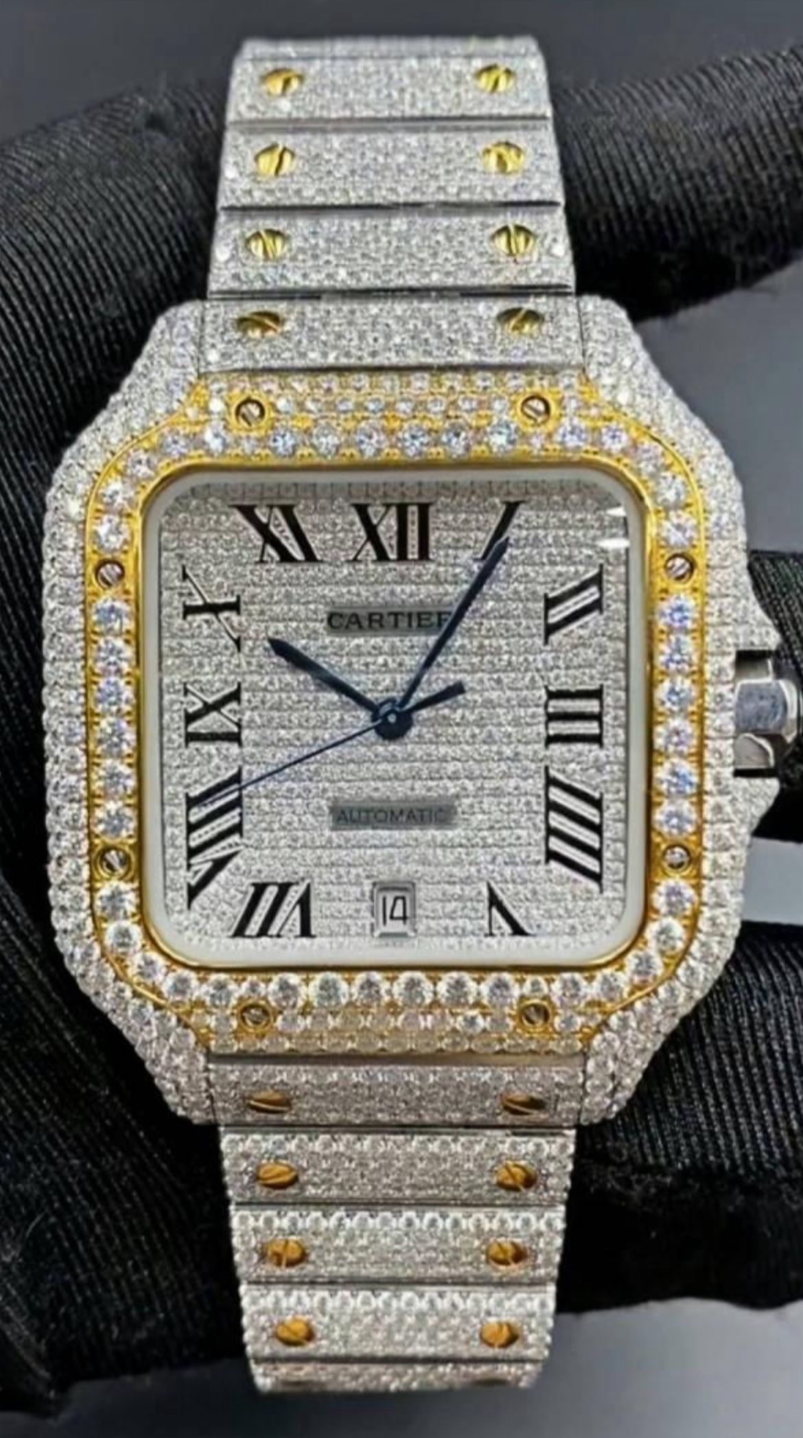 Two Tone Moissanite Watch
