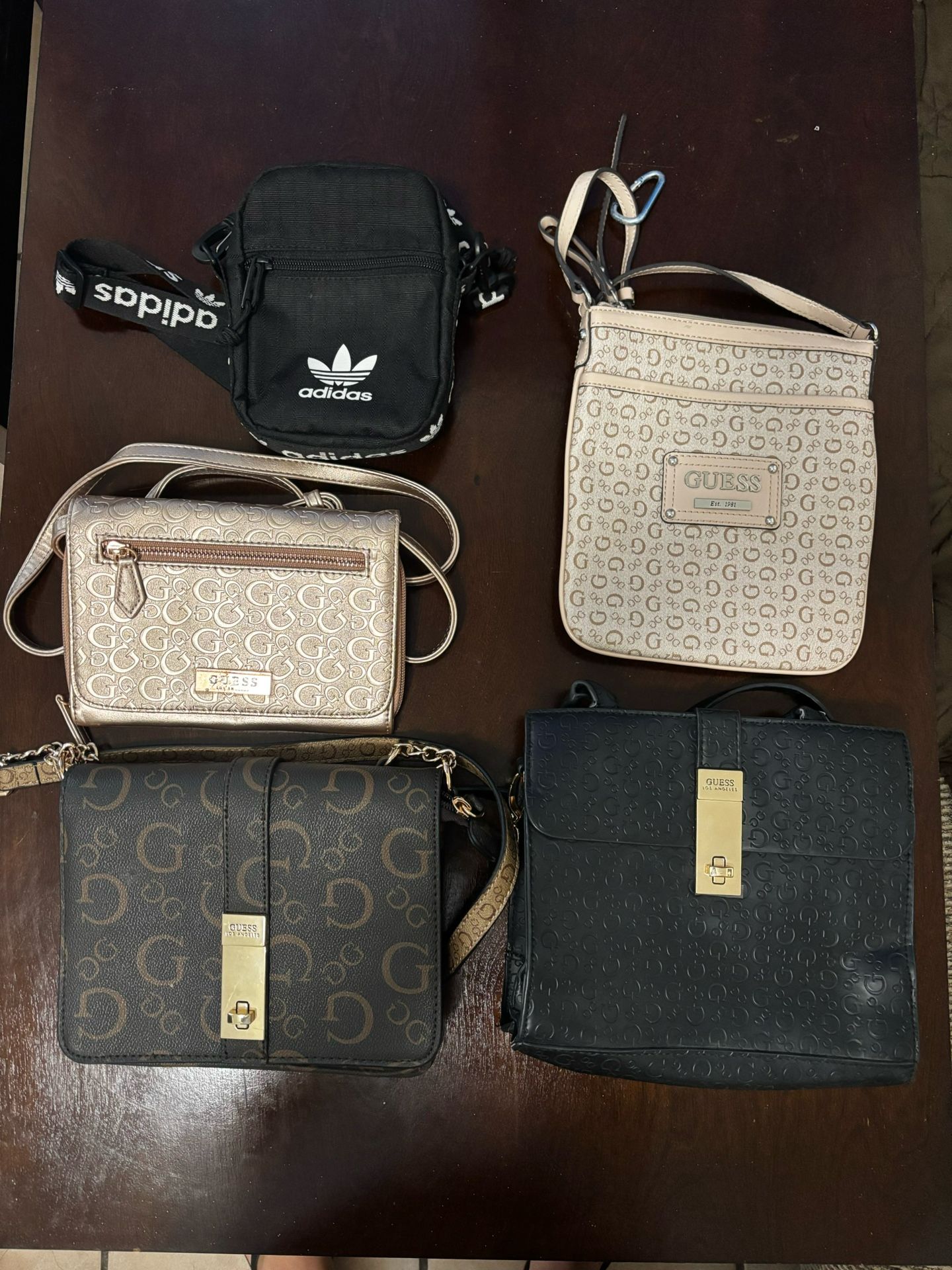 Guess and Adidas bags