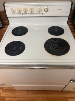 Magic Chef White Electric Coil Range Stove