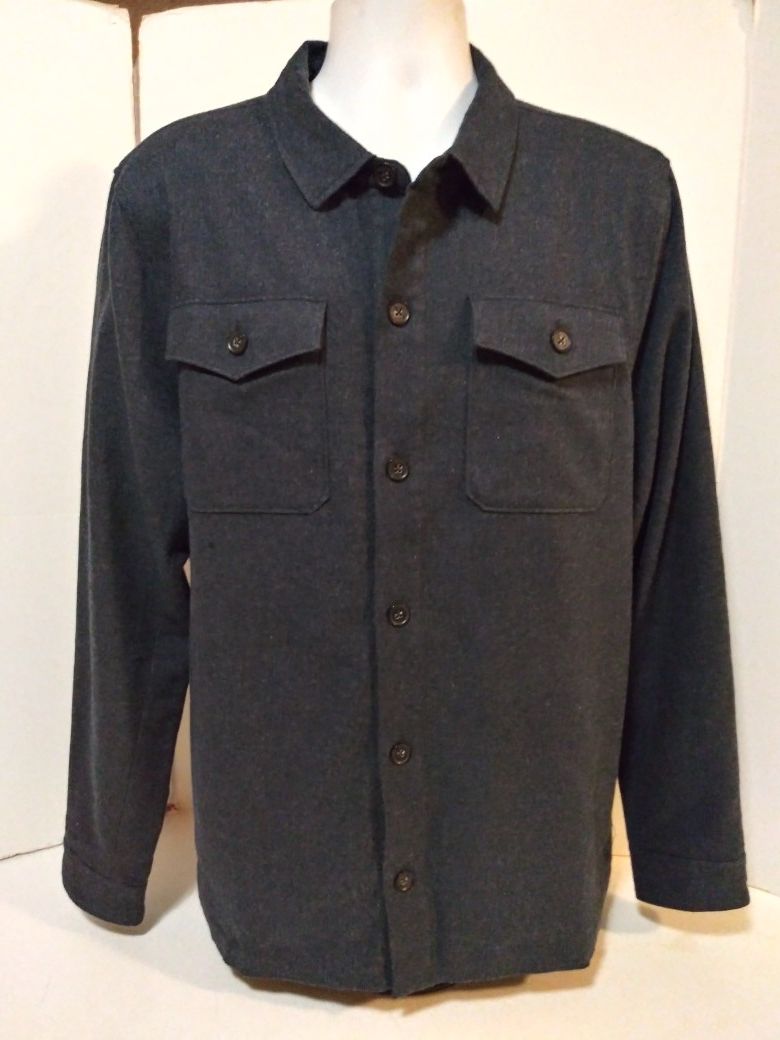 Travis Mathew Matchmaker Classic Fit Gray Shirt/Jacket Men's Size Large lined