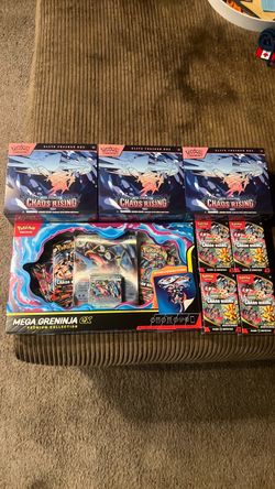 Pokémon Chaos Rising & Mega Greninja ex Collection Lot