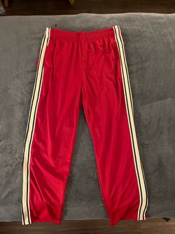 Men’s L red pants w/white stripe (athletic, gym workout, jogging, running, pajama)