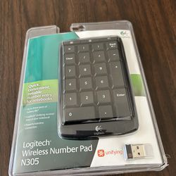 Logitech Wireless Number Pad N305 New Factory Sealed