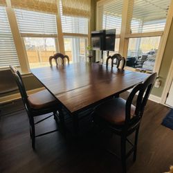 Dining Table And 4 Chairs. Pub Height 