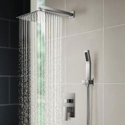 androme 10 in. Rainfall Shower System Brushed Nickel