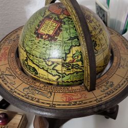 Globe Of World That Rotates On Pivot