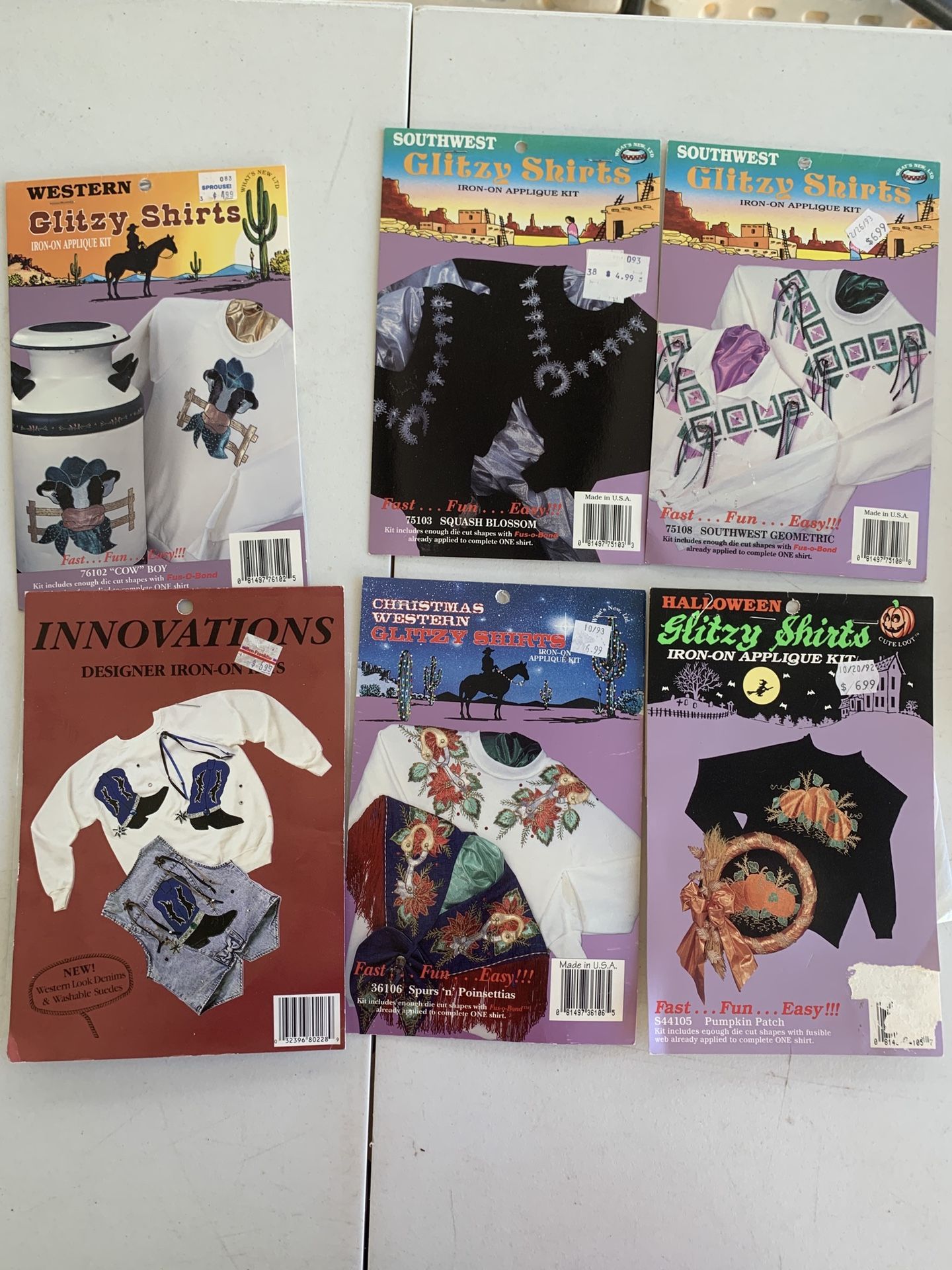 Glitzy shirt kits and extra