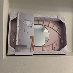 JEWELRY WALL ORGANIZER WITH MIRROR
