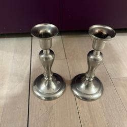 KMD Royal Holland Pewter Candle Holders  