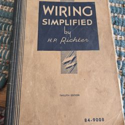 1939 Wiring Simplified Book
