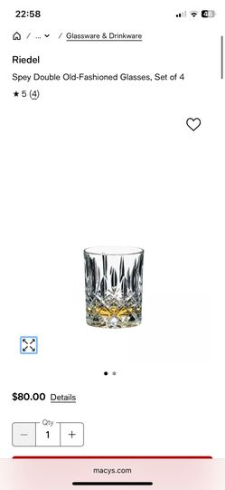 Riedel Spey Double Old-Fashioned Glasses, Set of 4